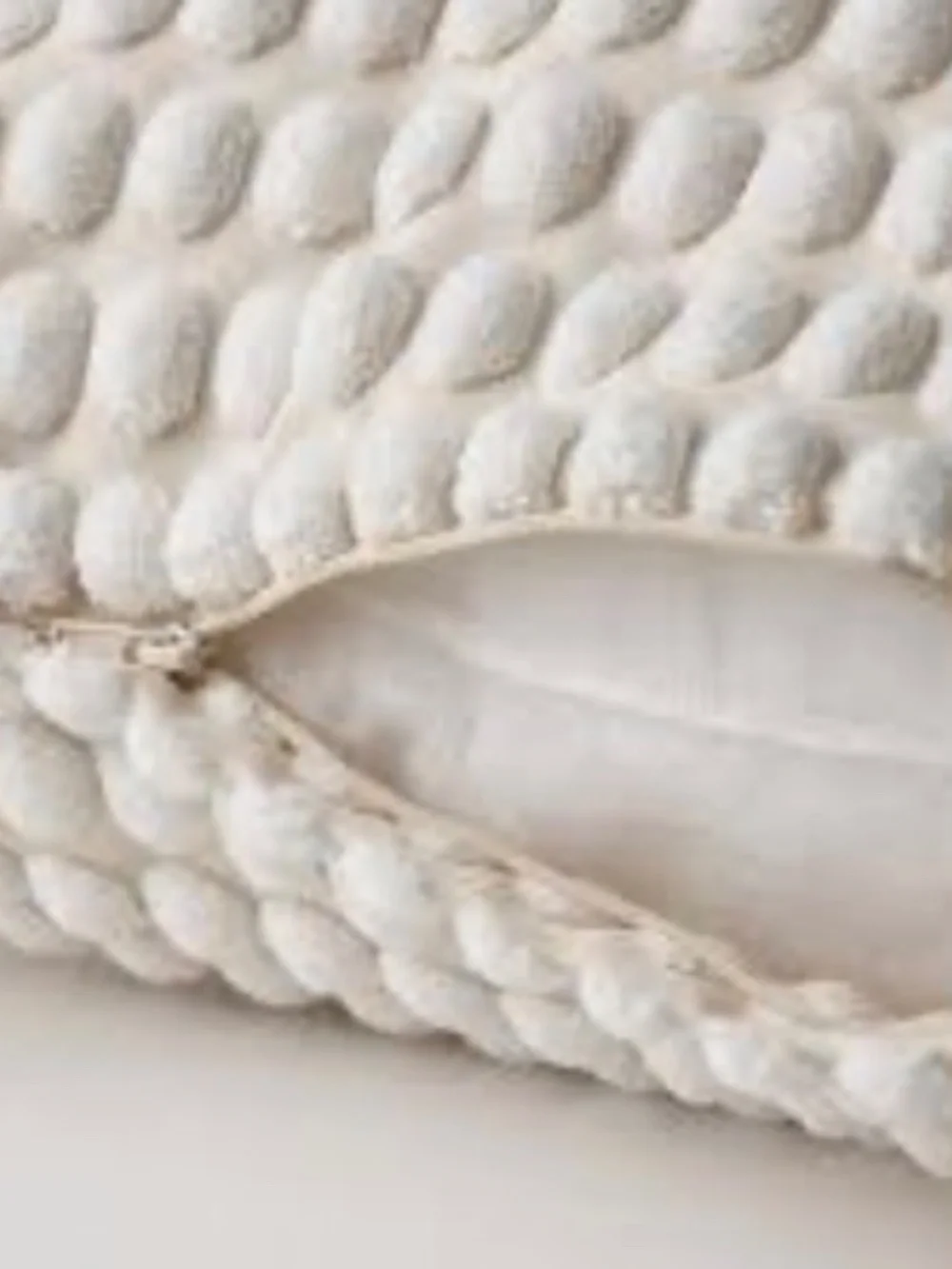 IKEA SVARTPOPPEL off-white Cushion Cover with dawn pillow